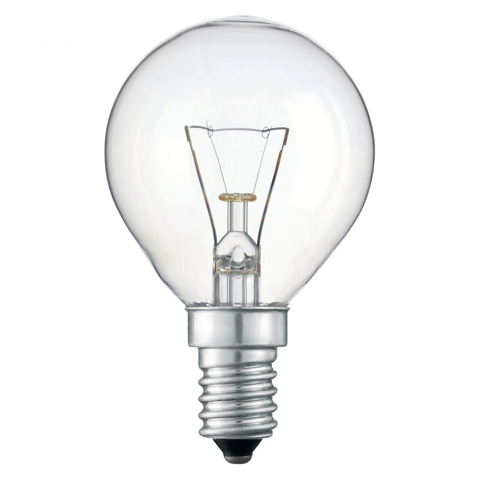 Лампа накаливания Philips P45 60W E14 230V шарик CL