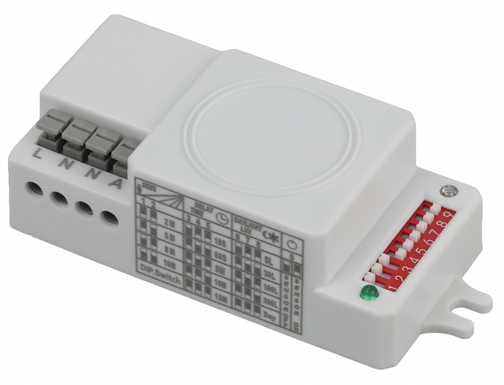 MD 204 Датчик движения ЭРА микроволновый белый, 500Вт, 360 гр.,8М,IP20, (100/2000)