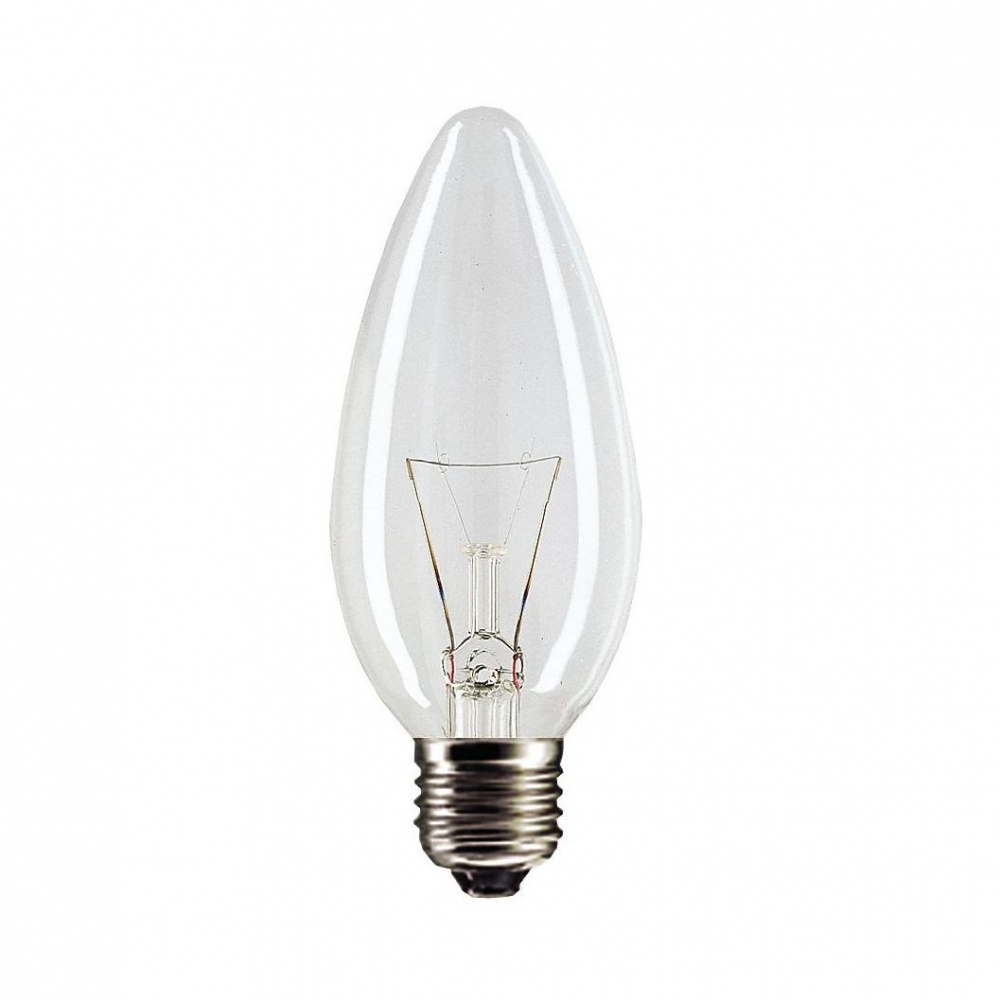 Лампа накаливания Philips B35 40W E27 230V свеча CL