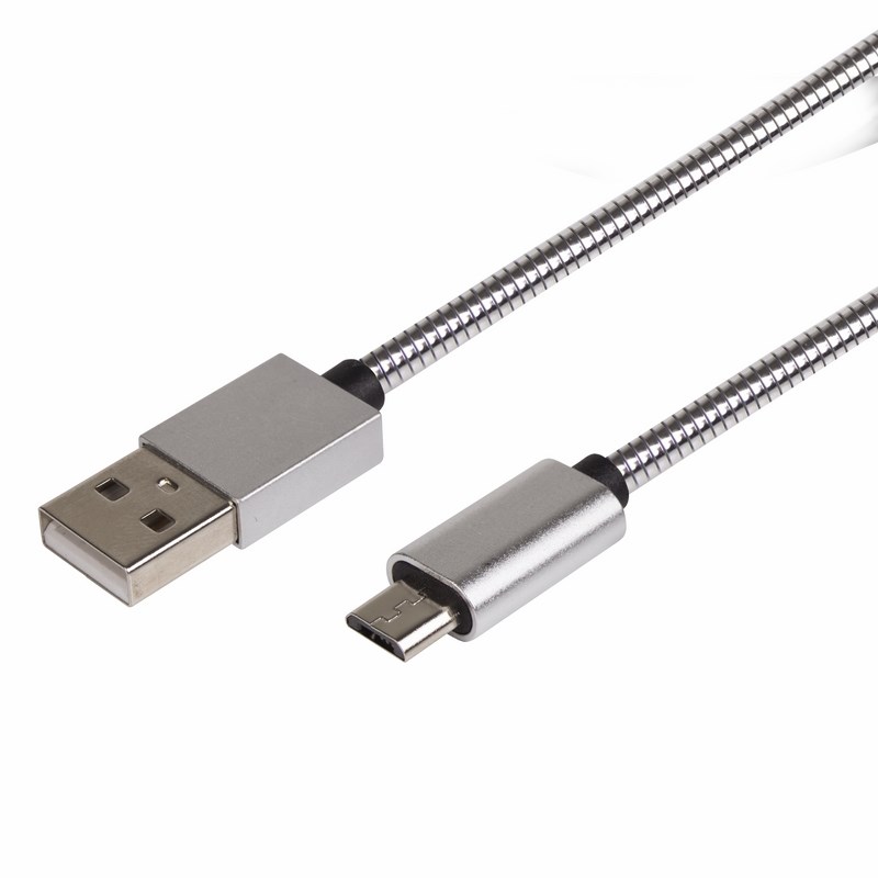 Кабель USB-micro USB/metall/black/1m/REXANT