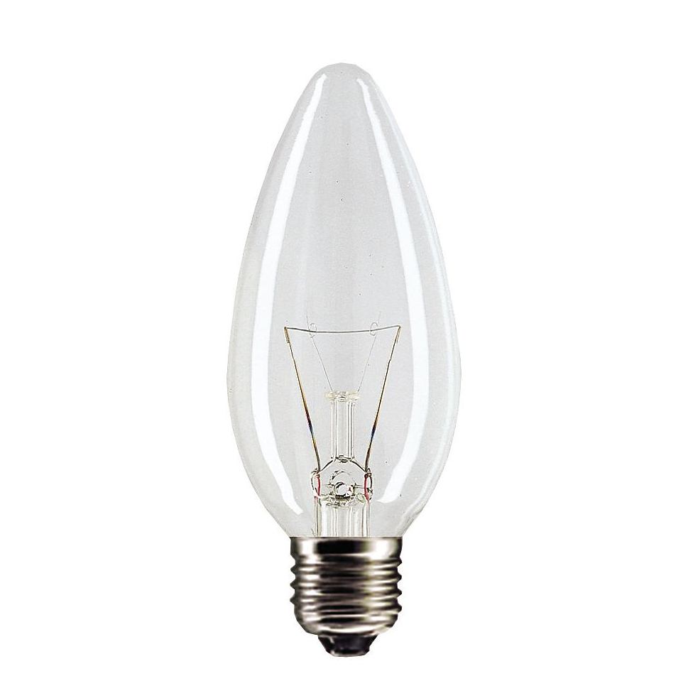 Лампа накаливания Philips B35 60W E27 230V свеча CL