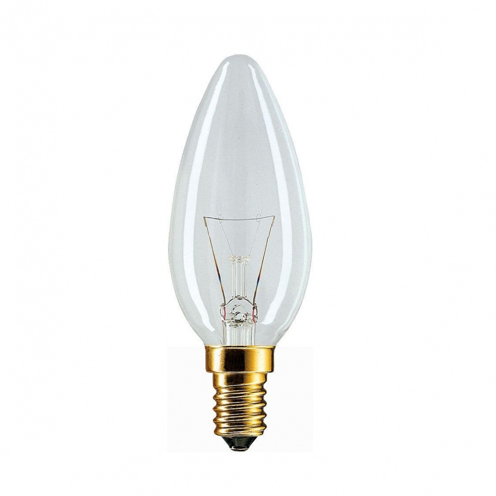 Лампа накаливания Philips B35 25W E14 230V свеча CL