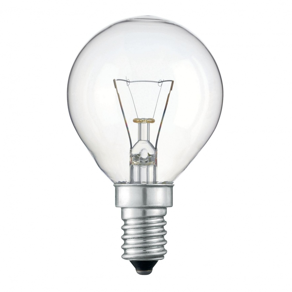 Лампа накаливания Philips P45 40W E14 230V шарик CL